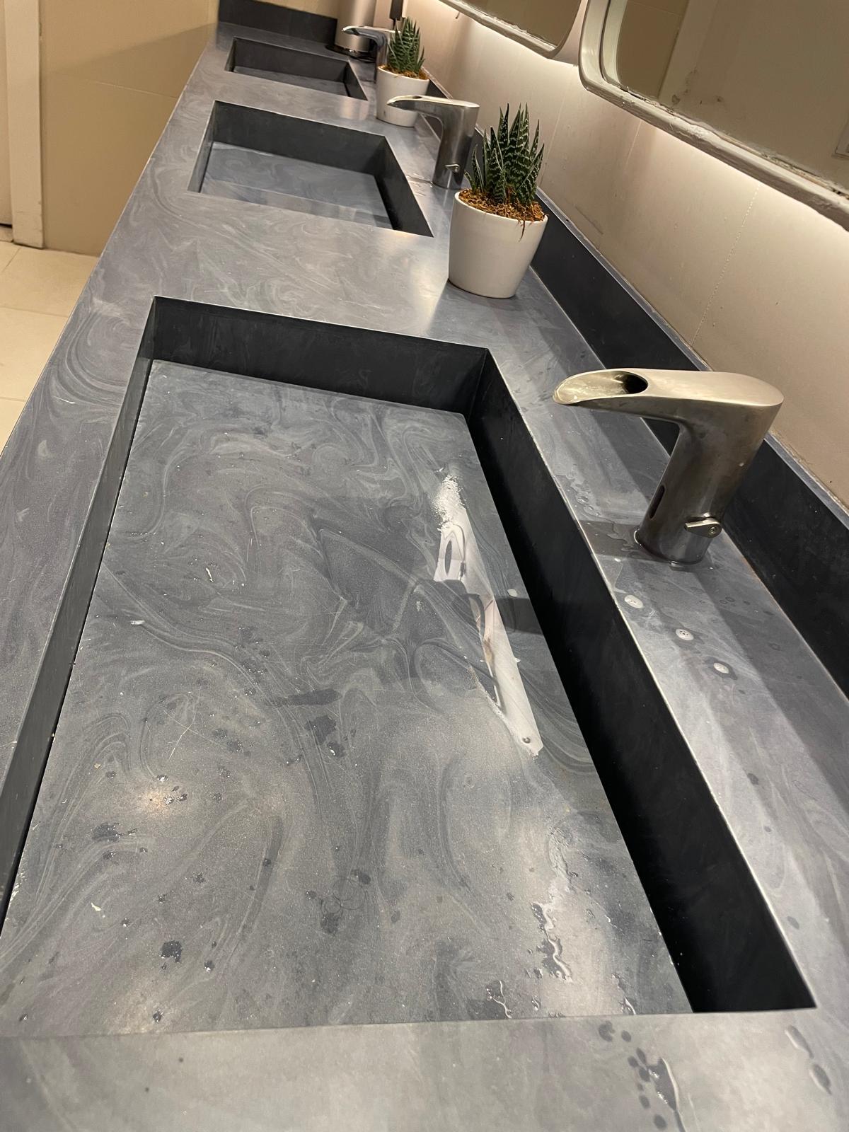 acrylic sink countertop